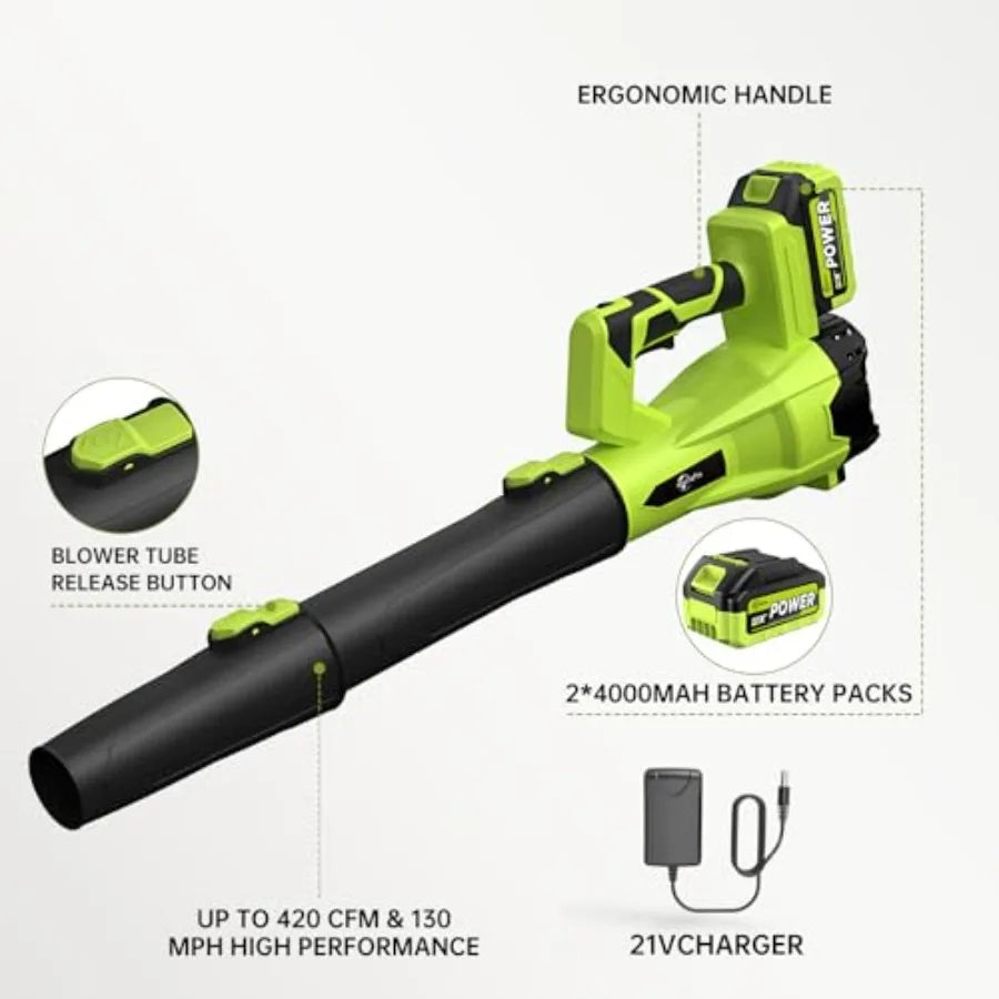 Leaf Blower Cordless, 21V Cordless Leaf Blower