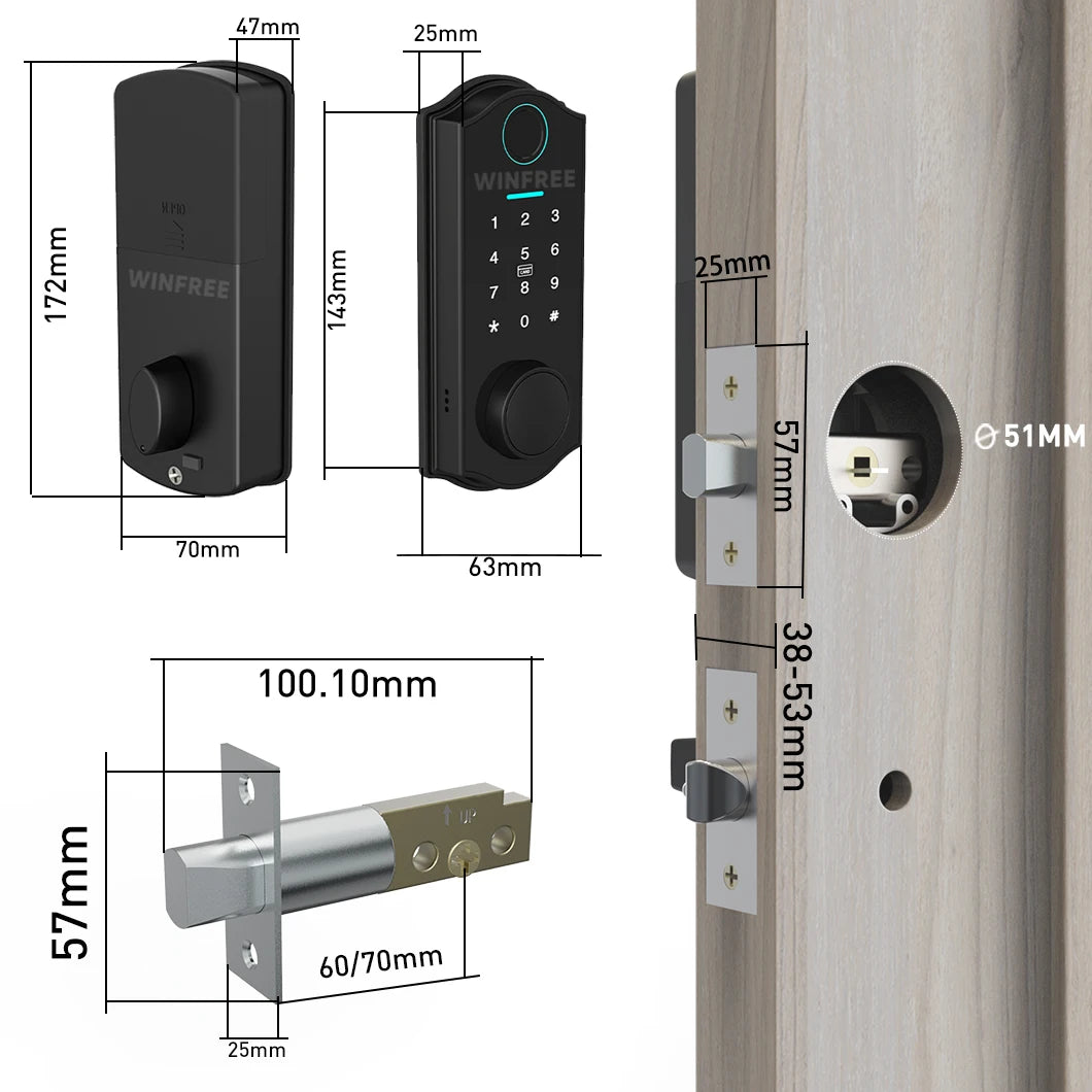 WINFREE Keyless Entry Deadbolt Smart Lock