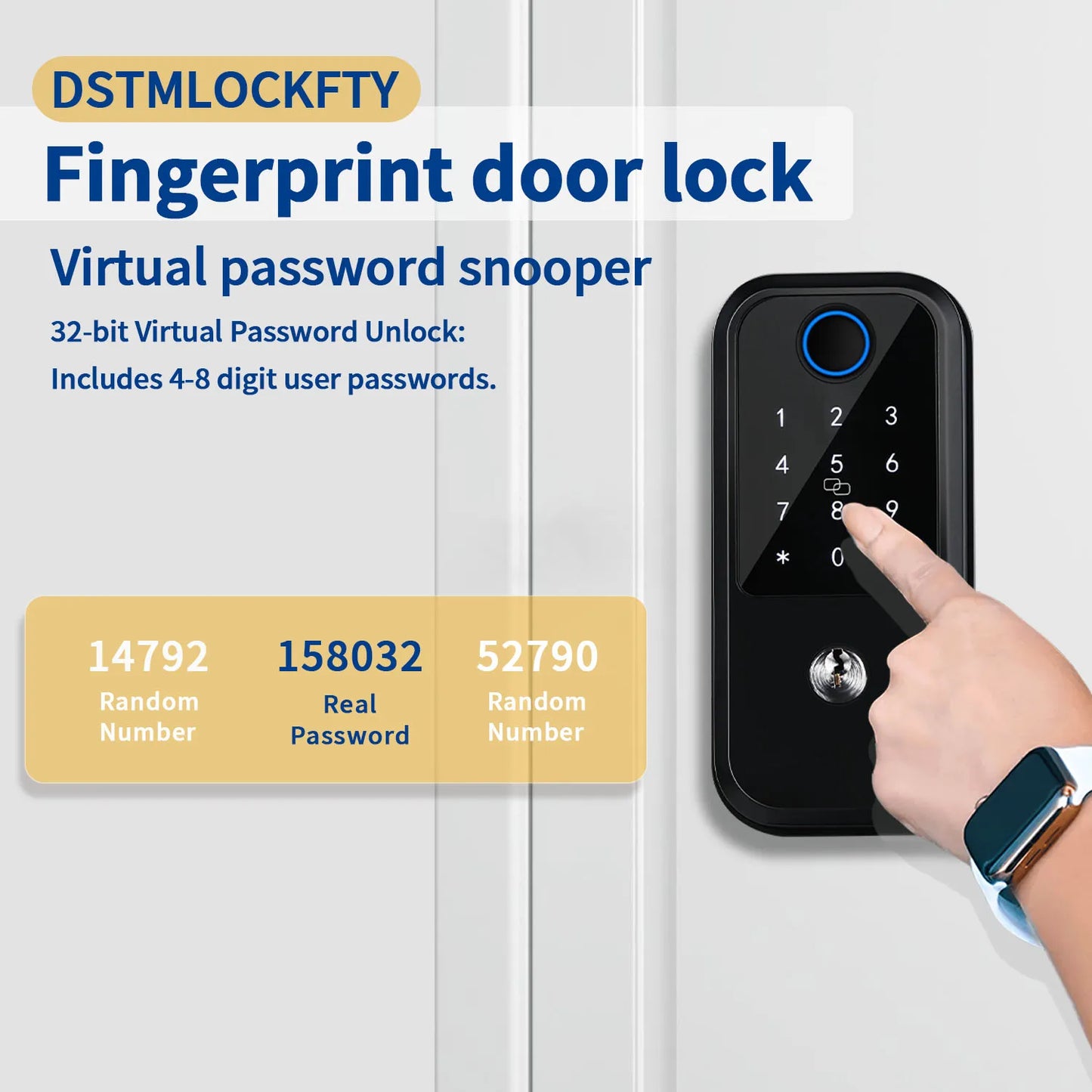 Smart Deadbolt Lock Fingerprint Keyless Entry Door Lock