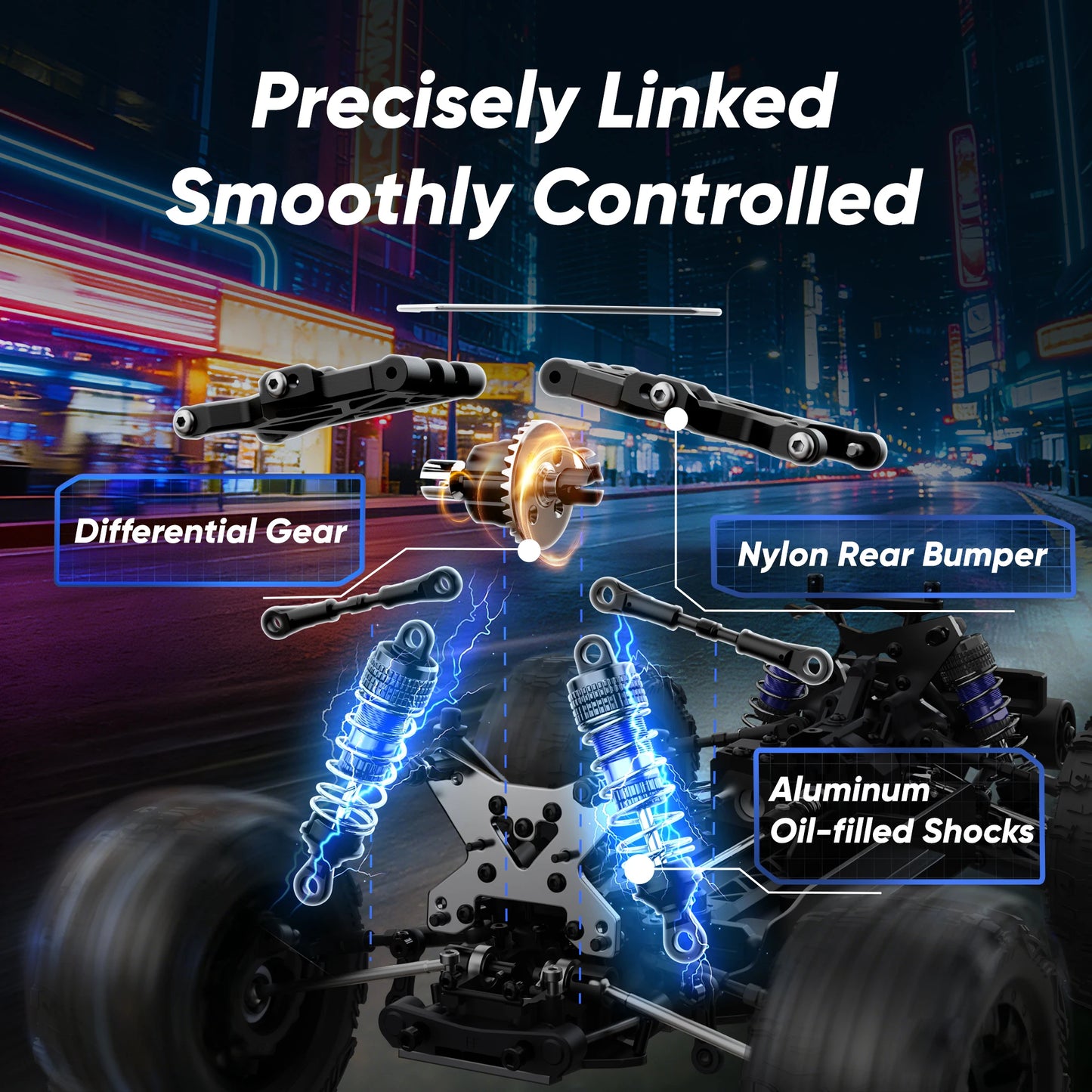 JIUSI MT14R 1/14 Scale Fast Brushless RC Truck 4X4