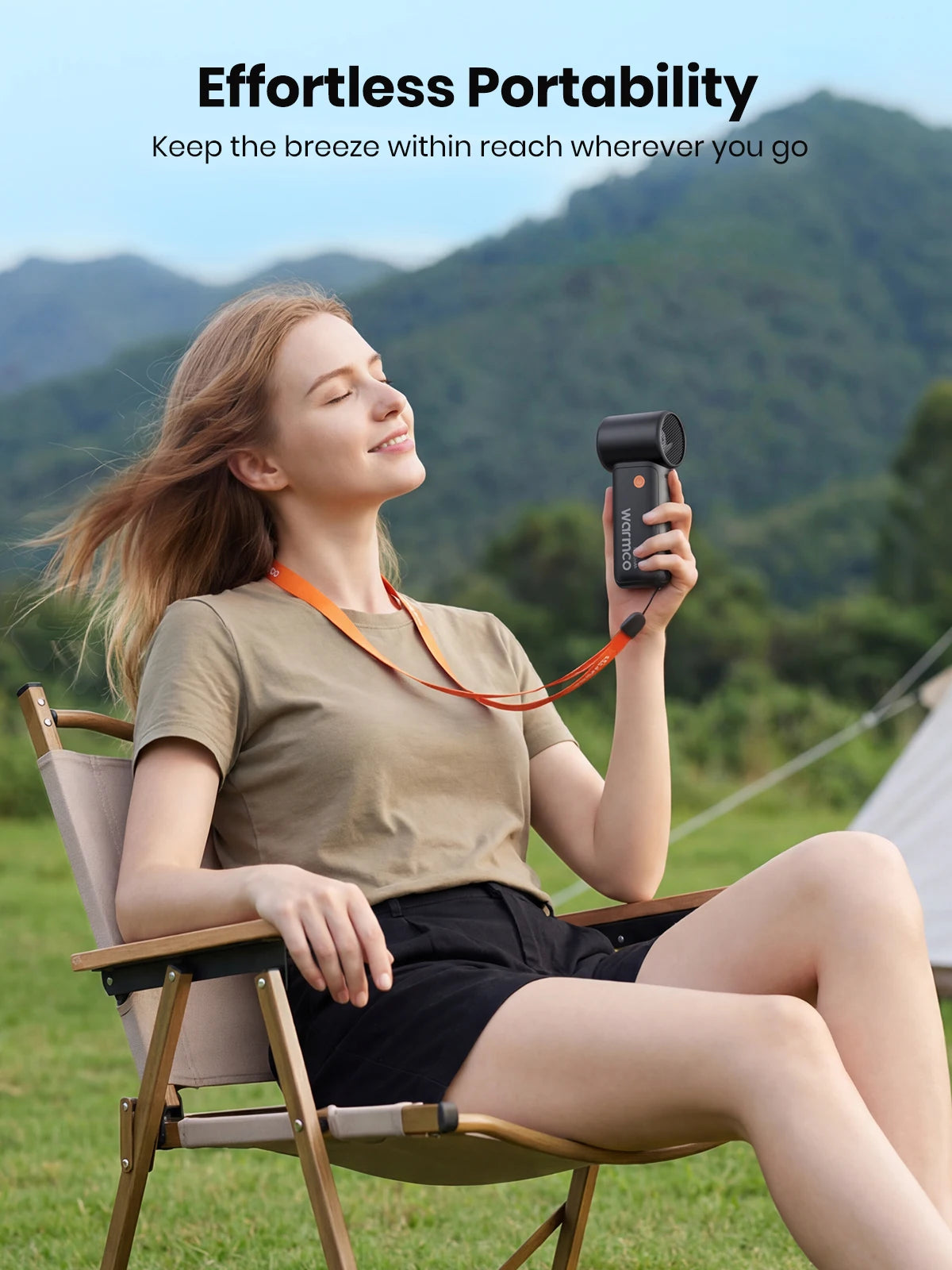 Warmco 10000mAh Turbo Portable Handheld Fan