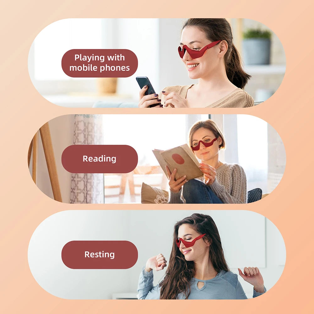 Foreverlily Red Eye Massager Under-Eye Glasses Massager