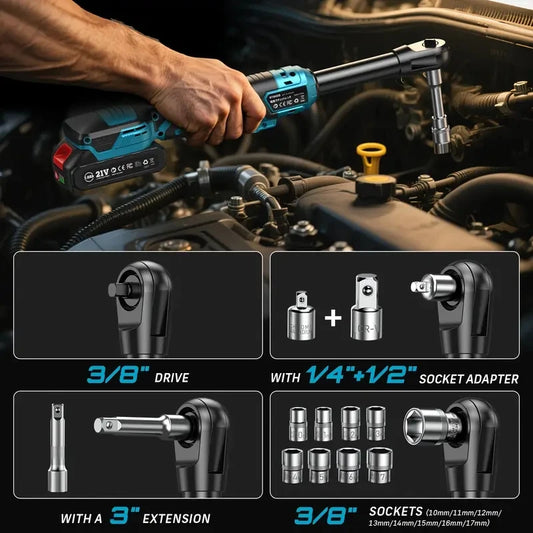 SEESII 3/8" 21V Cordless Electric Wrench