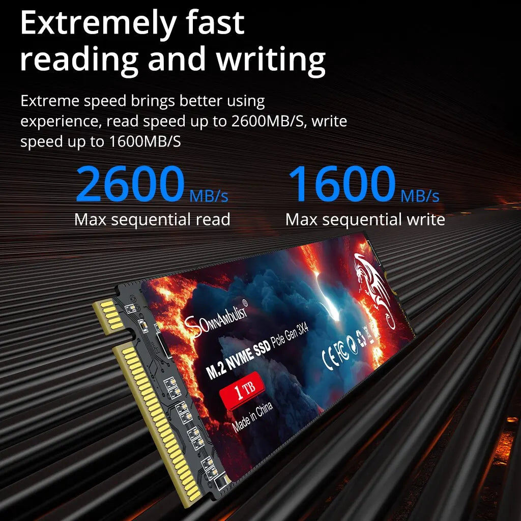 SomnAmbulist SSD M2 NVME 128GB 256GB 512GB 1TB SSD