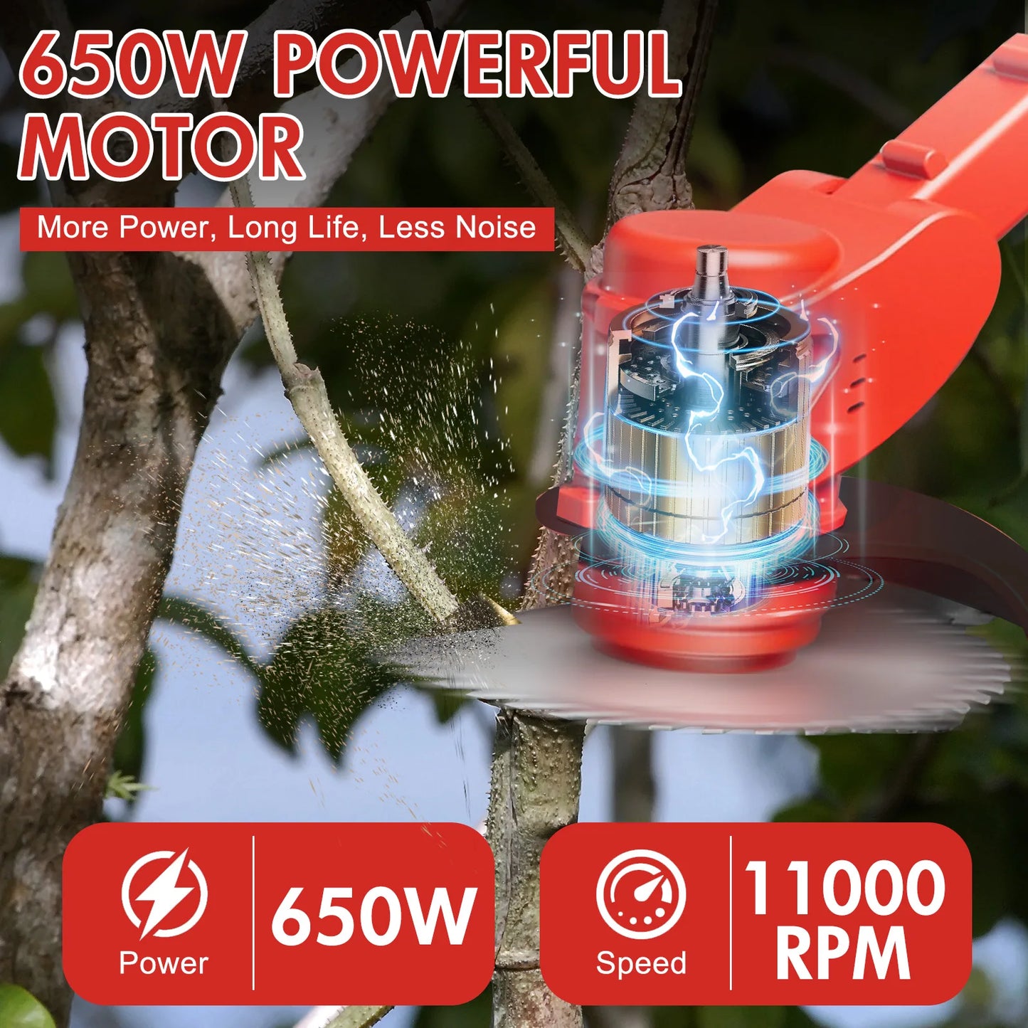 Electric Cordless Grass Trimmer Lawn Mower Weed Edger