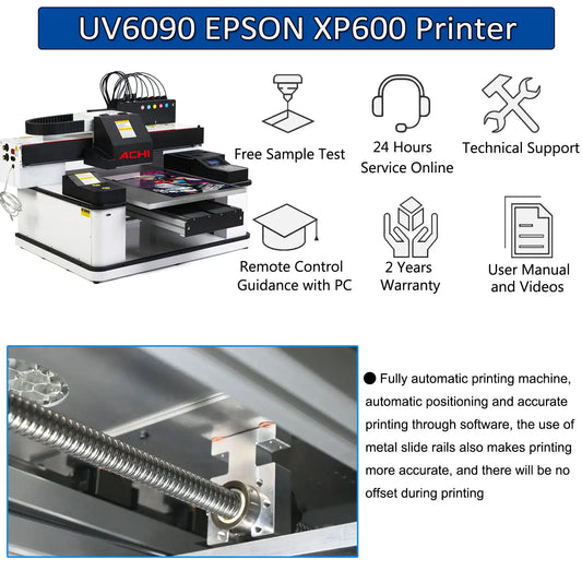 A1 UV 6090 UV Printer EPSON 3PC XP600 Automatic Flatbed Printing