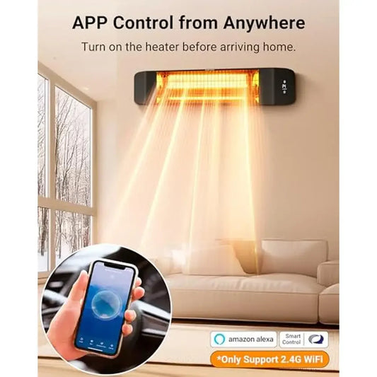 Smart Infrared Electric Patio Heater 24H Timer APP Control