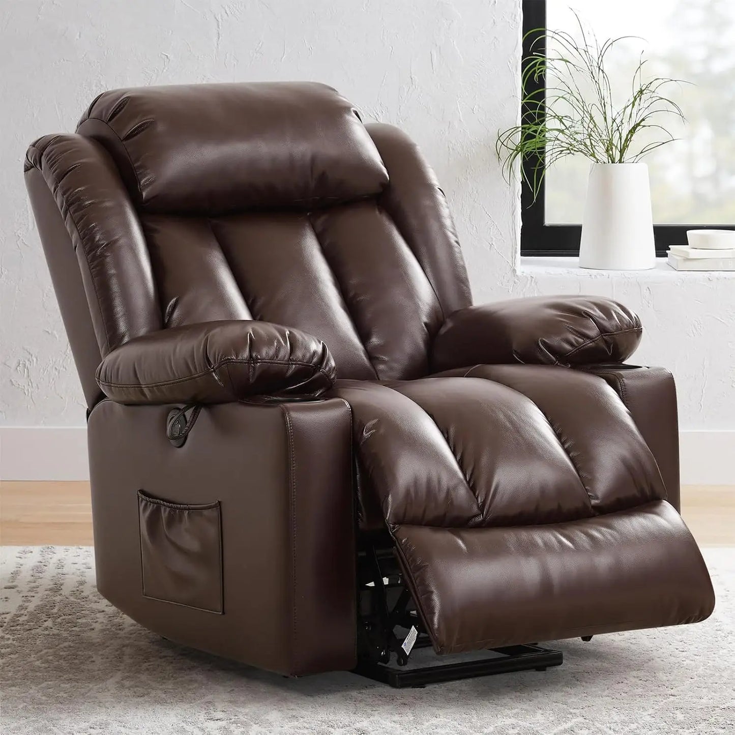 PARKOL Power Lift Recliner Chair for Seniors, Breathable Leather