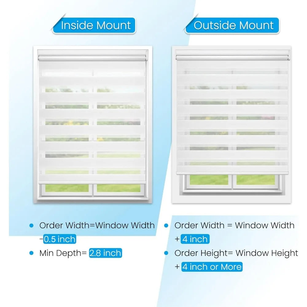 Motorized Zebra Blinds with Remote Control, Smart Blinds