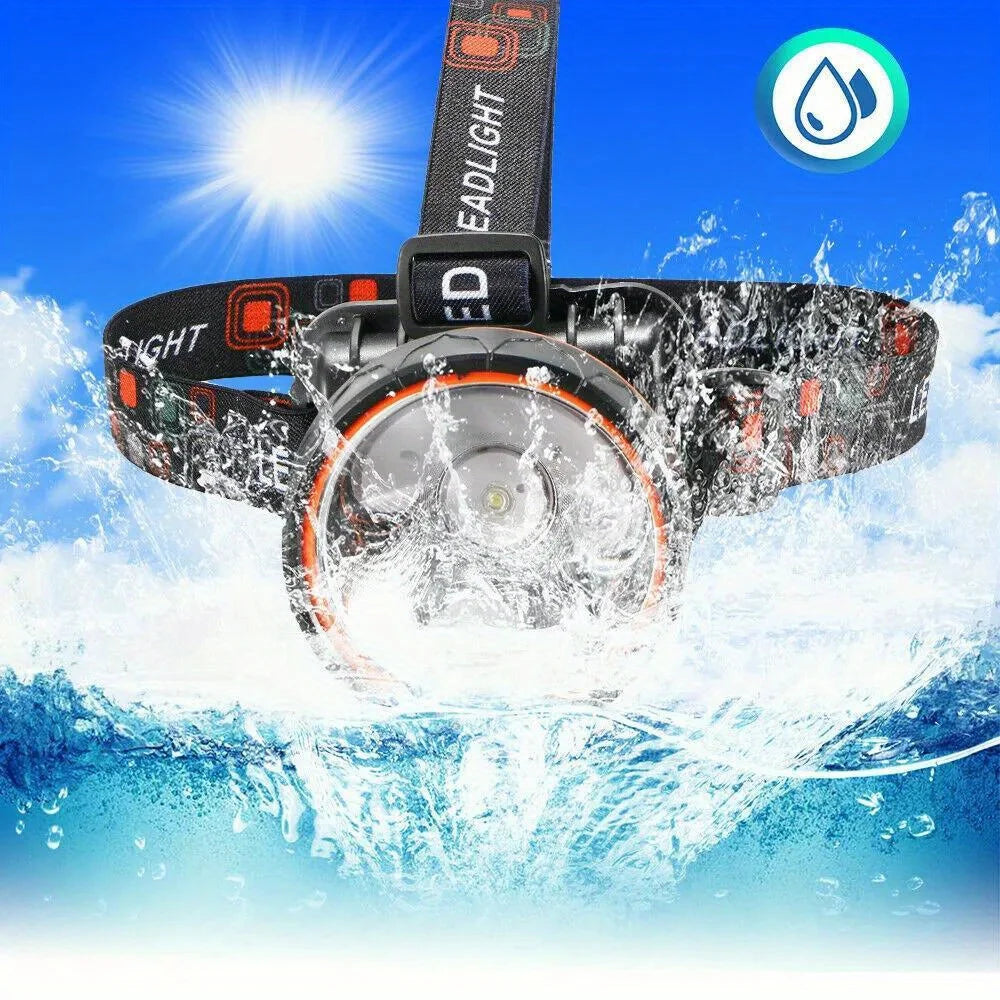 Super Bright LED Headlight Rechargeable Headlight 2 Mode 5000 lumens