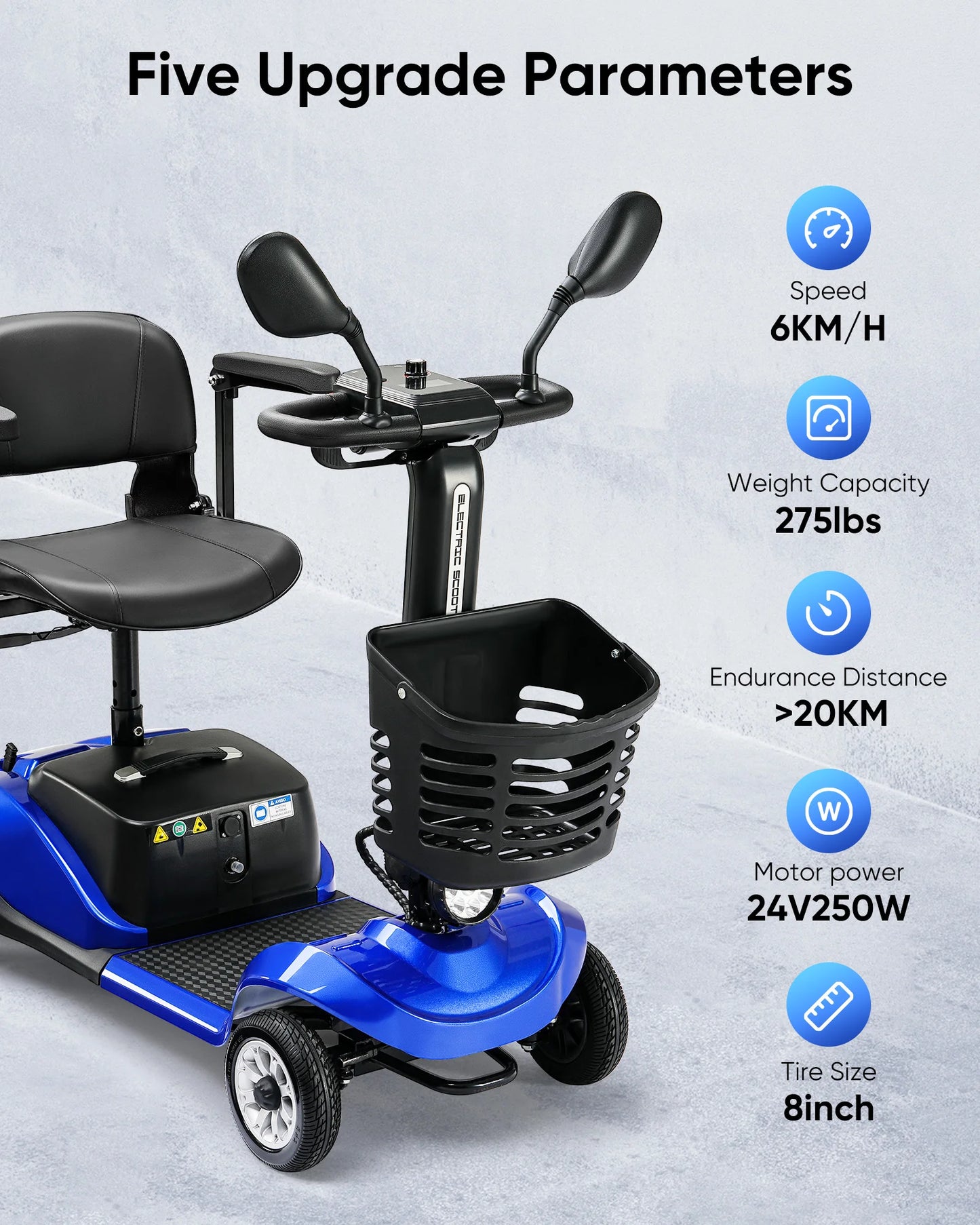 4 Wheel Mobility Scooter Electric Power Mobile Wheelchair