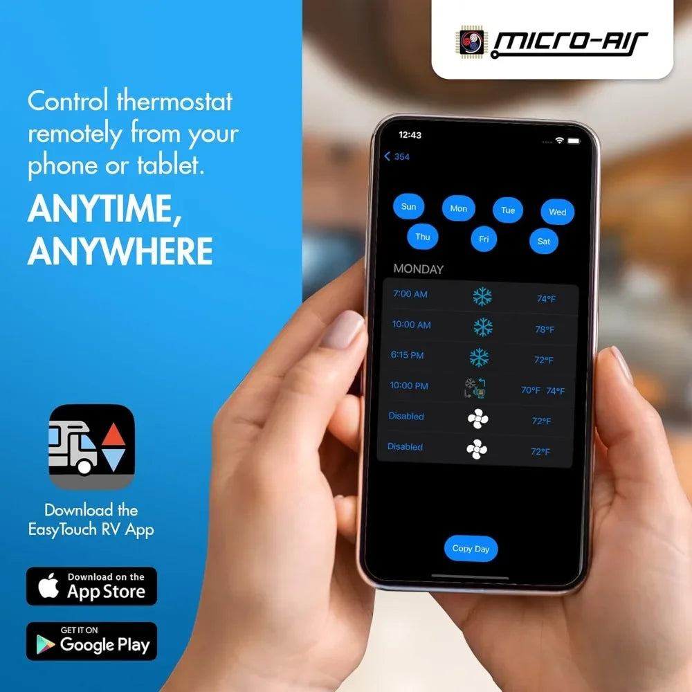 Micro-Air HOME, EasyTouch Digital Wi-Fi or Bluetooth Thermostat