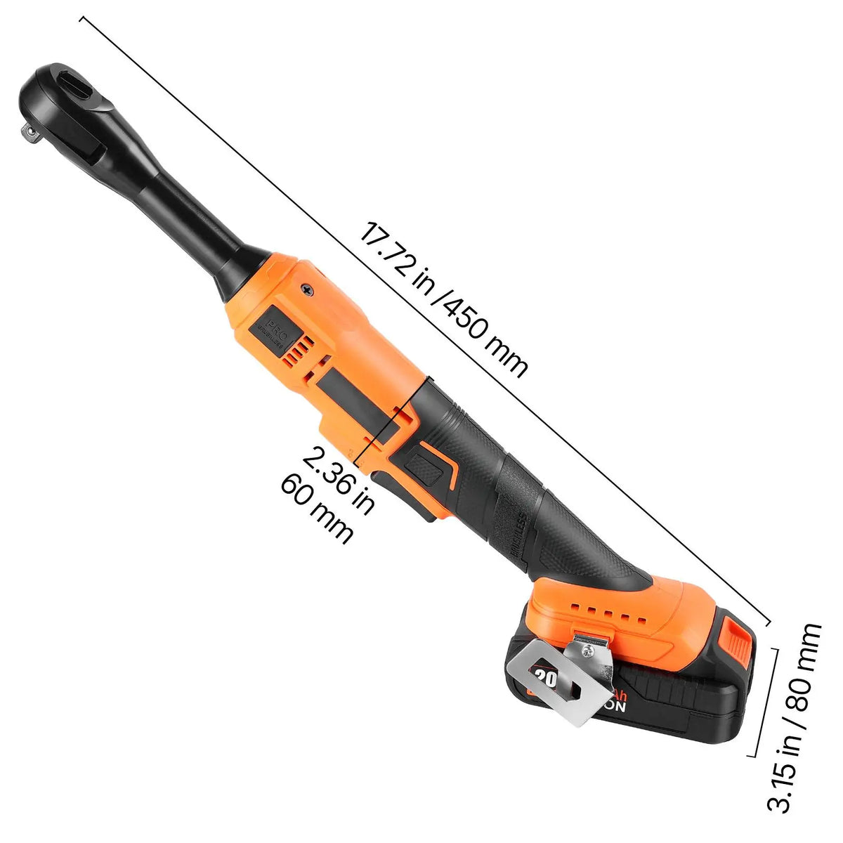 Cordless Ratchet Wrench, 3/8 Inch Drive, 230 RPM