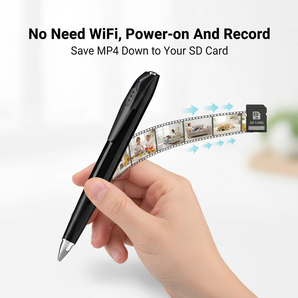 1080P HD Mini Pen Camera 300mAh Rechargeable Portable Video Recorder