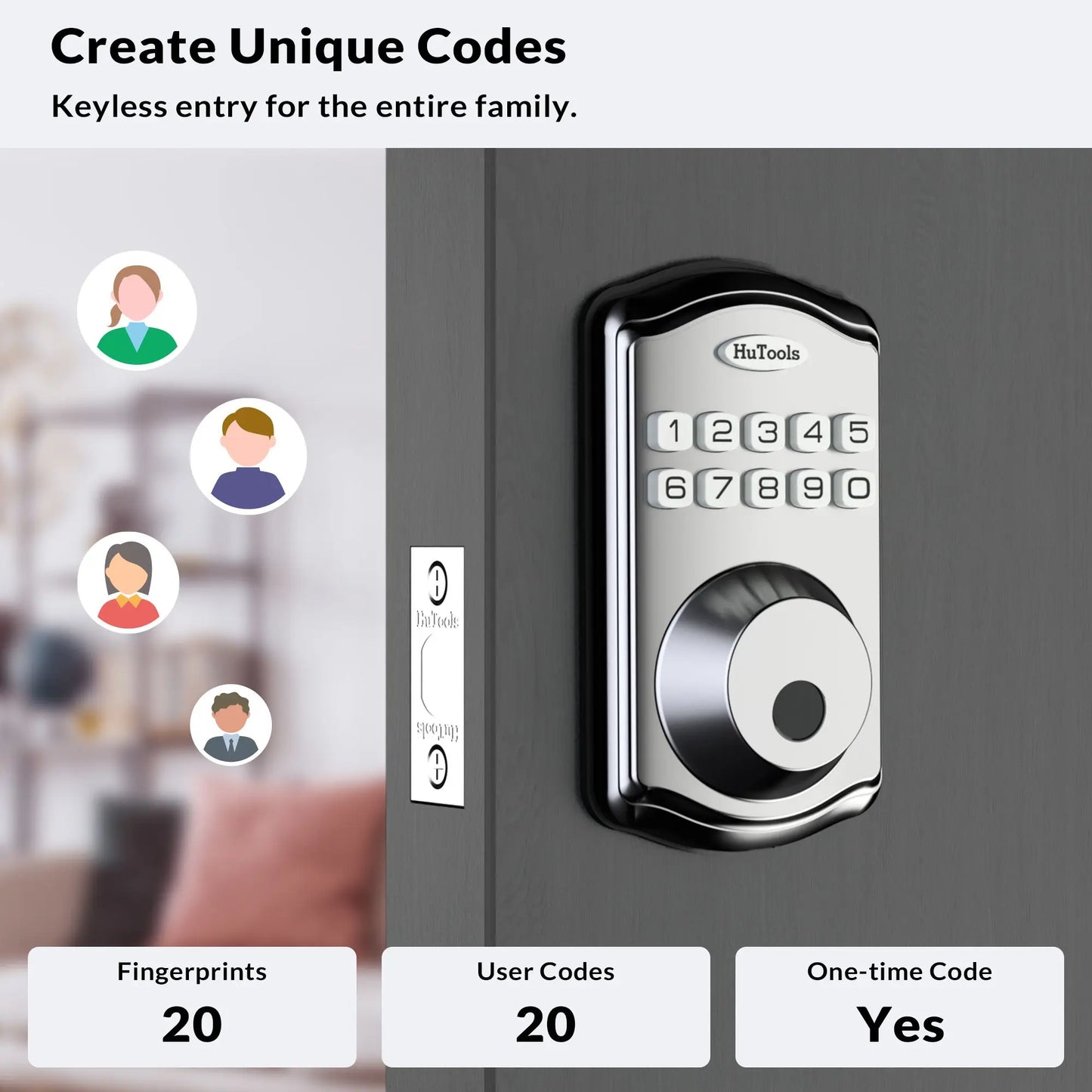 Smart Keypad Door Lock-Fingerprint  Entry Door Lock Deadbolt