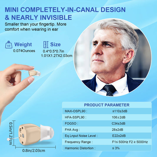 Mini In-ear Hearing Amplifiers Invisible Hearing Aids