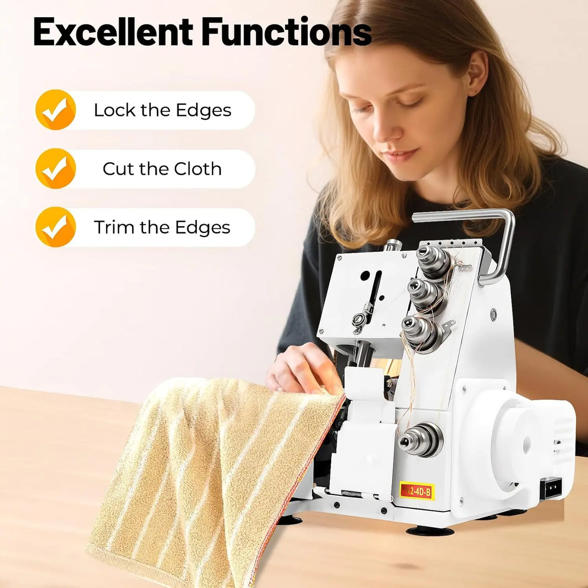 2-4D-B 4 Thread Overlock Sewing Machine Professional