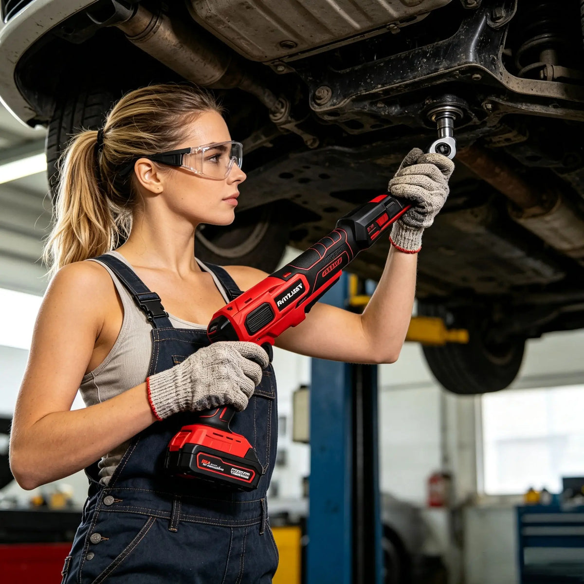 For MiWQ 18V Battery Electric Ratchet Wrench 3/8" Cordless Drive