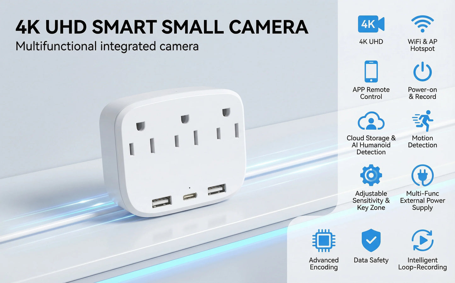 Mini Camera 1080P HD WiFi Remote Viewing, Motion Detection