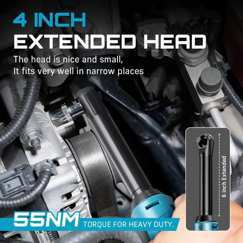 SEESII 6' Extended Ratchet Wrench 3/8" Cordless Electric Wrench