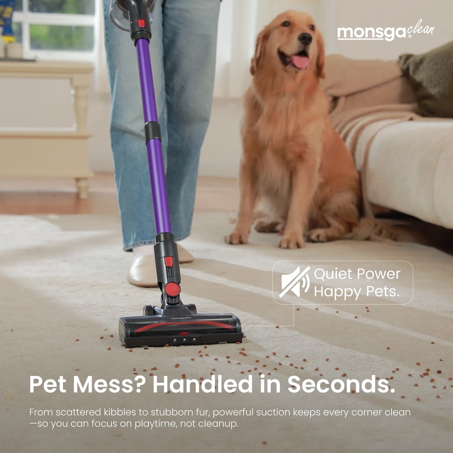 Monsga 55KPA 450W Cordless Vacuum Cleaner