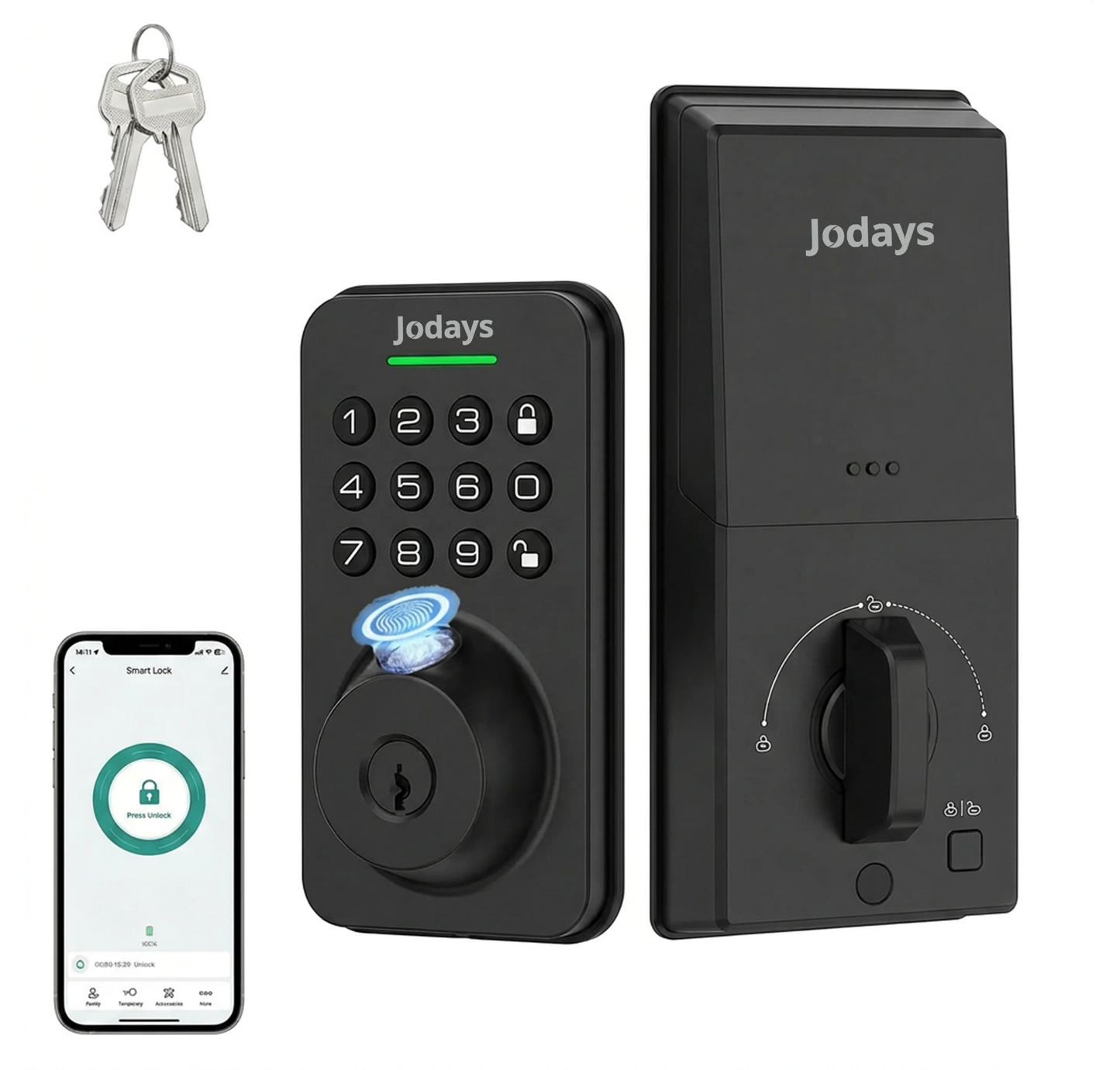 Jodays Smart Deadbolt Lock with Fingerprint & Keypad