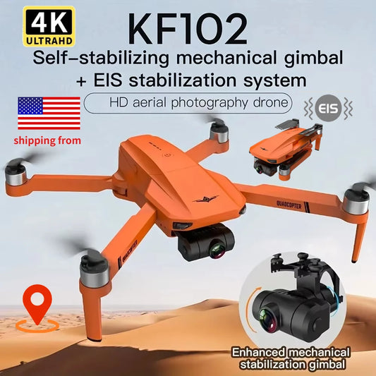 QJ KF102 4K HD GPS Drone with Dual Camera 2-Axis Gimbal