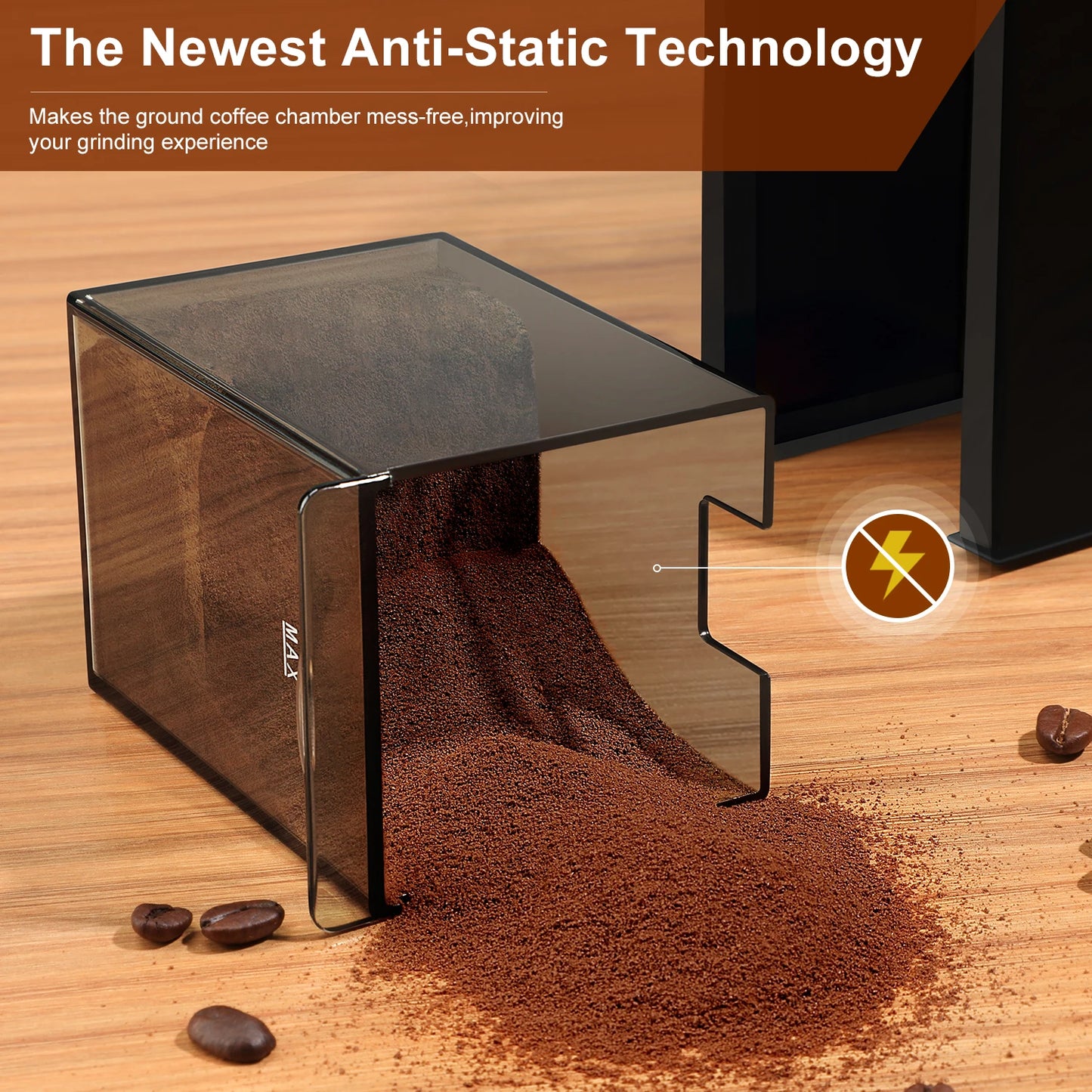 KIRAINAFLY Automatic Burr Mill Coffee Grinder