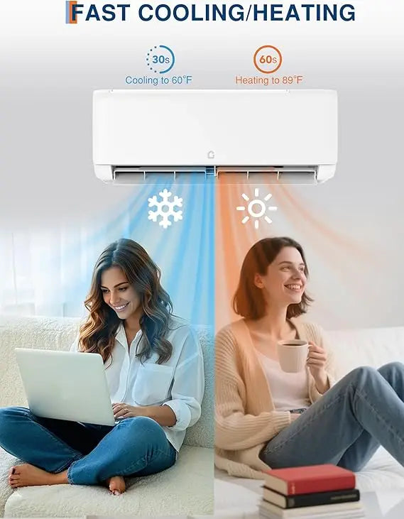 Acekool 12,000 BTU Mini Split Air Conditioner with Heat Pump