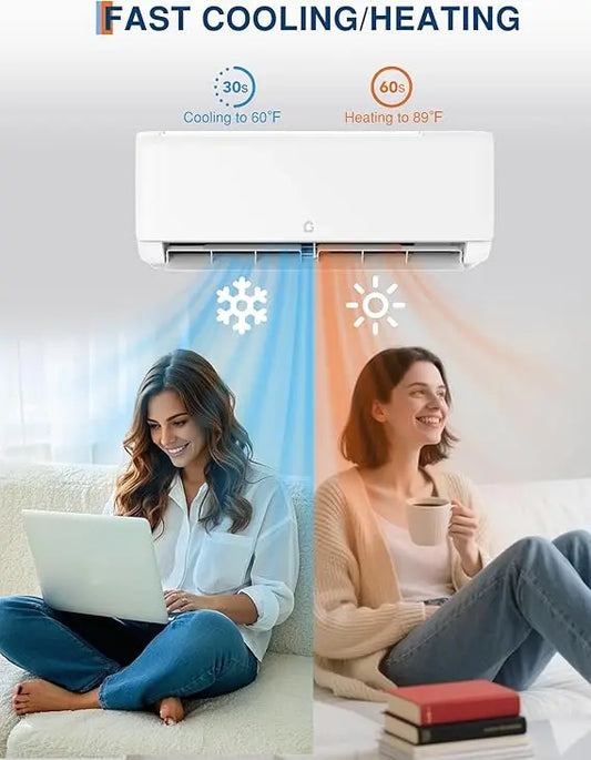 Acekool 12,000 BTU Mini Split Air Conditioner with Heat Pump