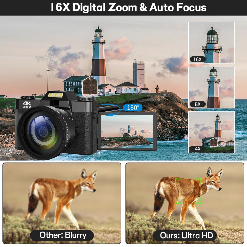 Compact Digital Photography Camera 4K WIFI Webcam