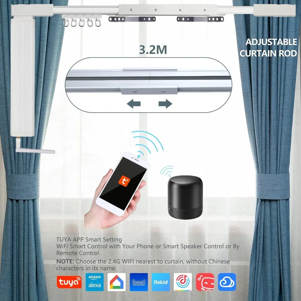 Smart Curtain Tracks Wi-Fi Control, Automated Curtain Smart as