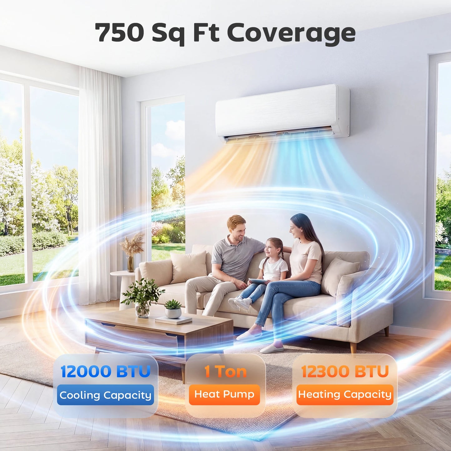 12000 BTU Mini Split AC/Heating System