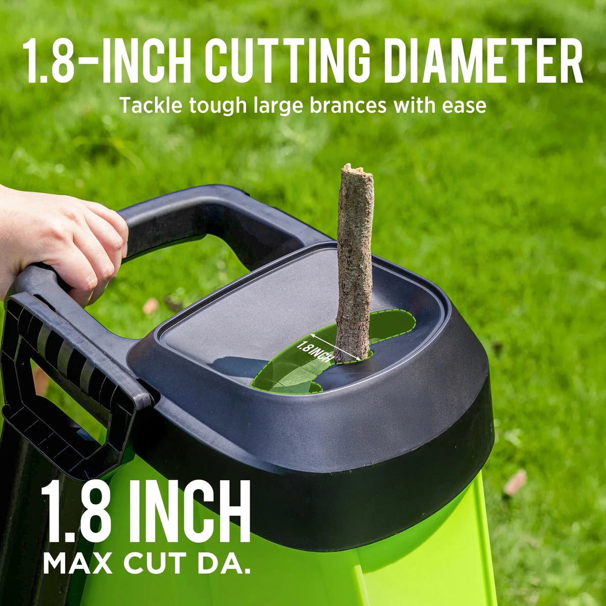 Deli 15 Amp Electric Wood Chipper Shredder