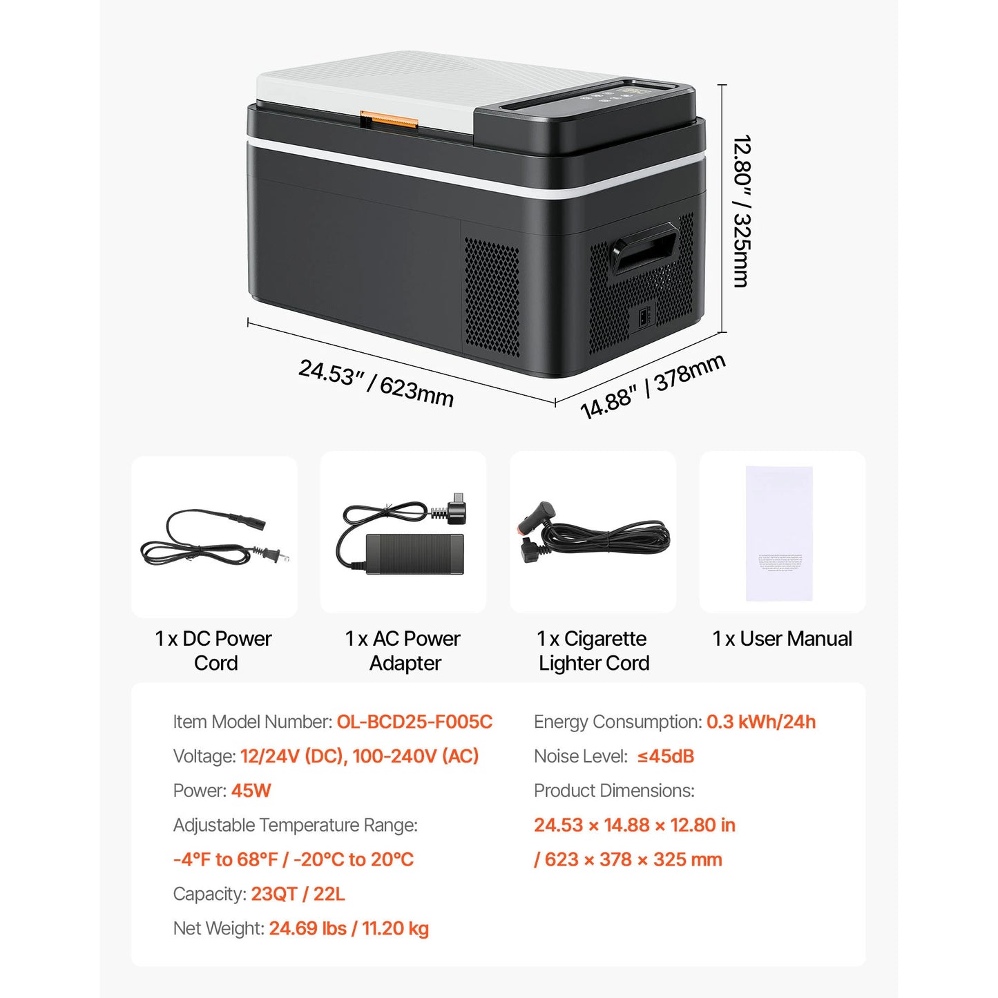 SucceBuy 20L 22L 35L 45L 55L Car Refrigerator Mini Fridge