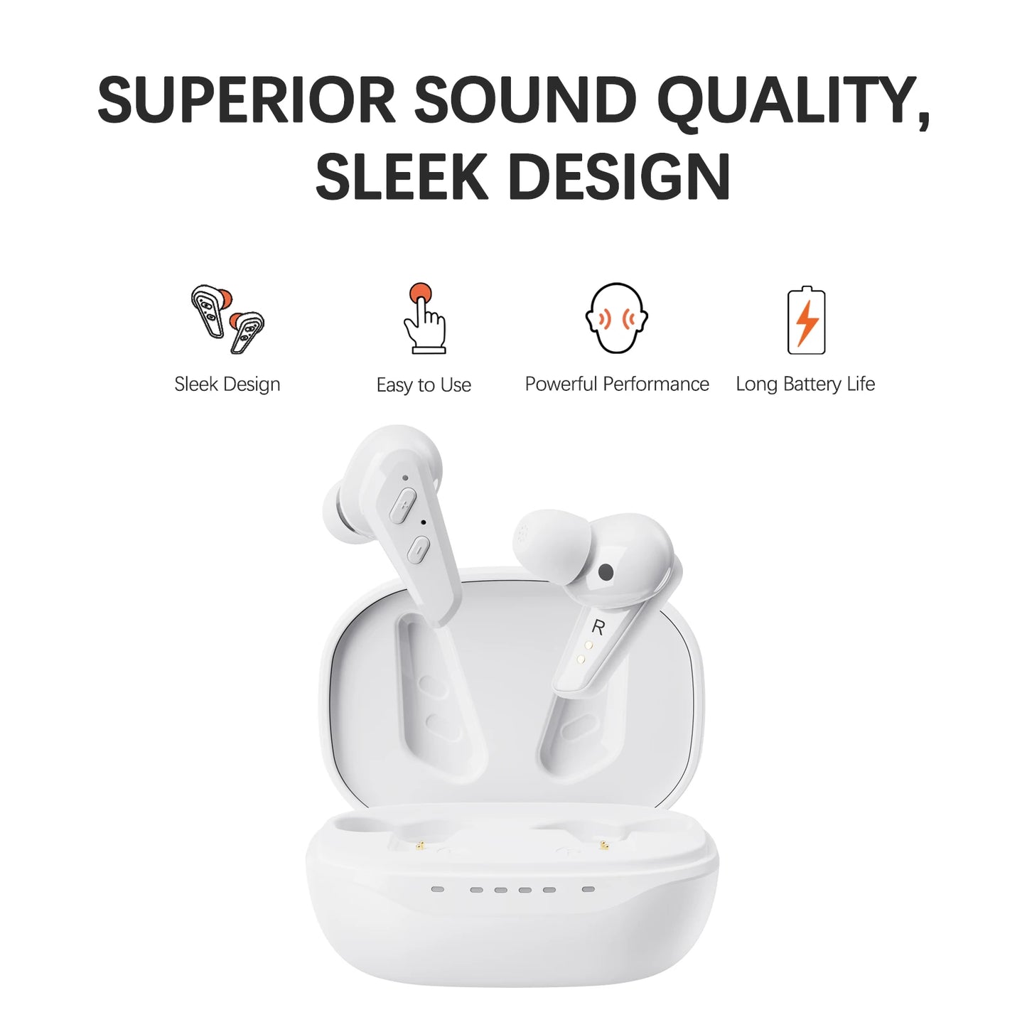 JINGHAO 1 Pair Rechargeable Hearing Aids Auto On/Off