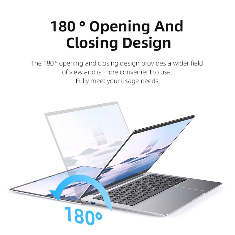 14.1" Laptop Computer Windows 11 Pro Intel Atom A3950 Notebook PC
