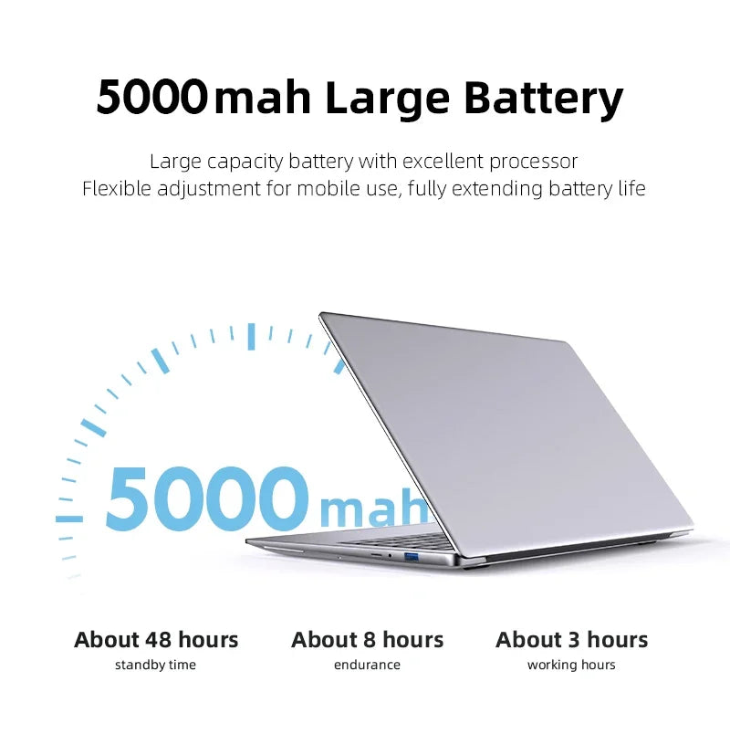 14.1" Laptop Computer Windows 11 Pro Intel Atom A3950 Notebook PC