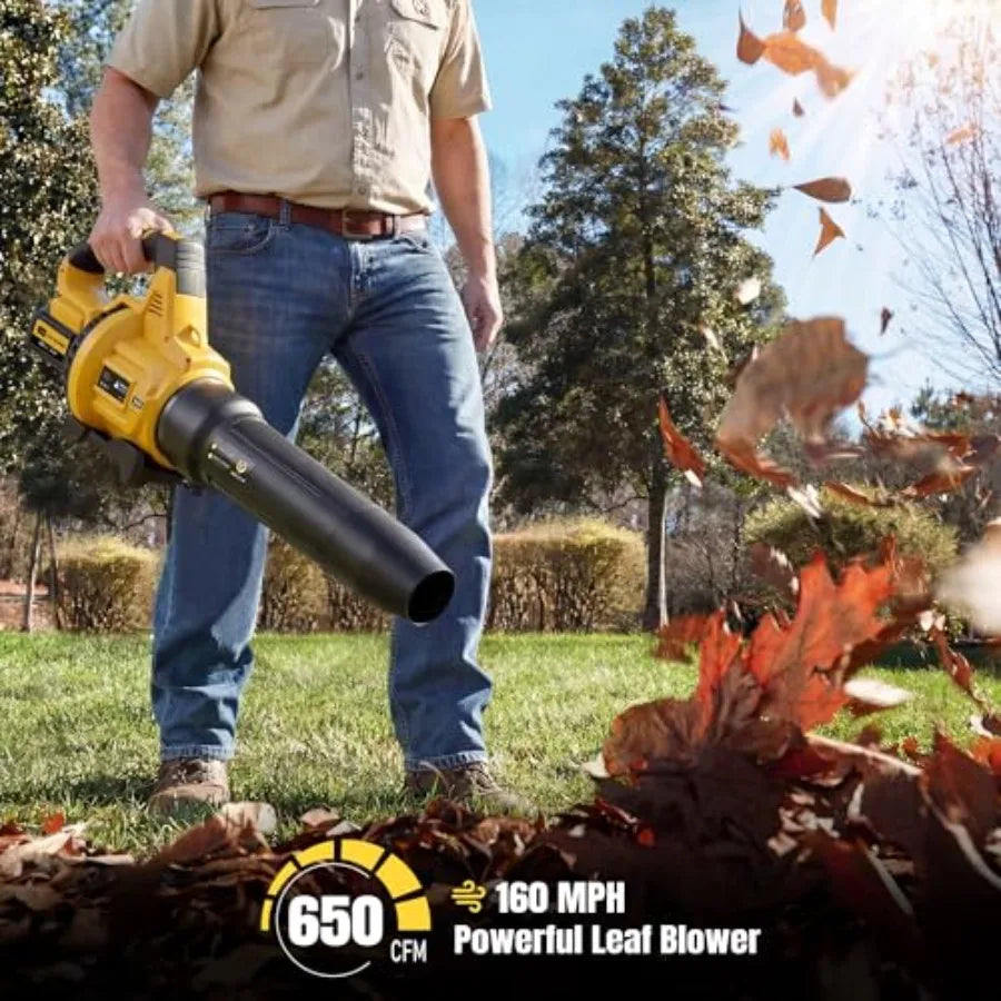Leaf Blower Cordless, 650CFM and 3 Speed Levels