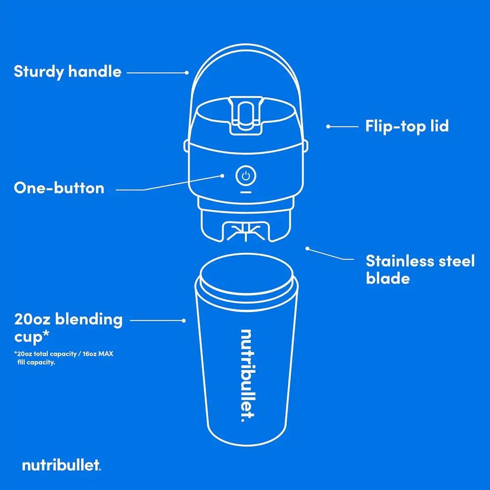 NUTRIBULLET Portable Blender with Insulated Cup, Cordless