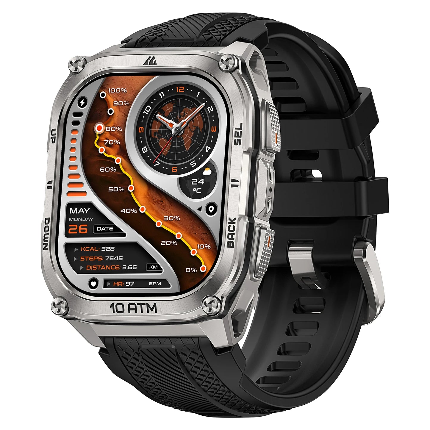 KOSPET Tank M4 Smart Watch Stainless Steel
