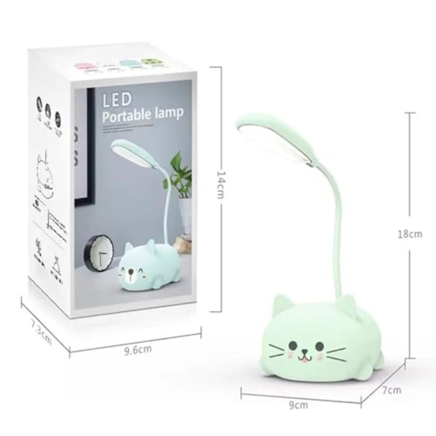 LED Desk Lamp for,Cute Cat Lamp USB Rechargeable