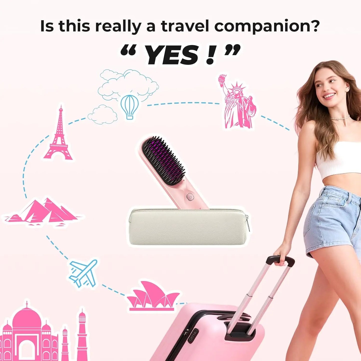 BOPCAL 10000mAh Cordless Hair Straightener