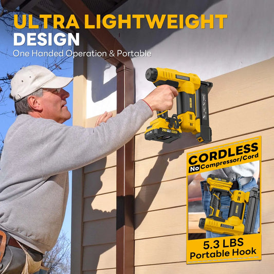 ALLOYMAN 18 Gauge Nail Gun Battery Powered, Electric Stapler
