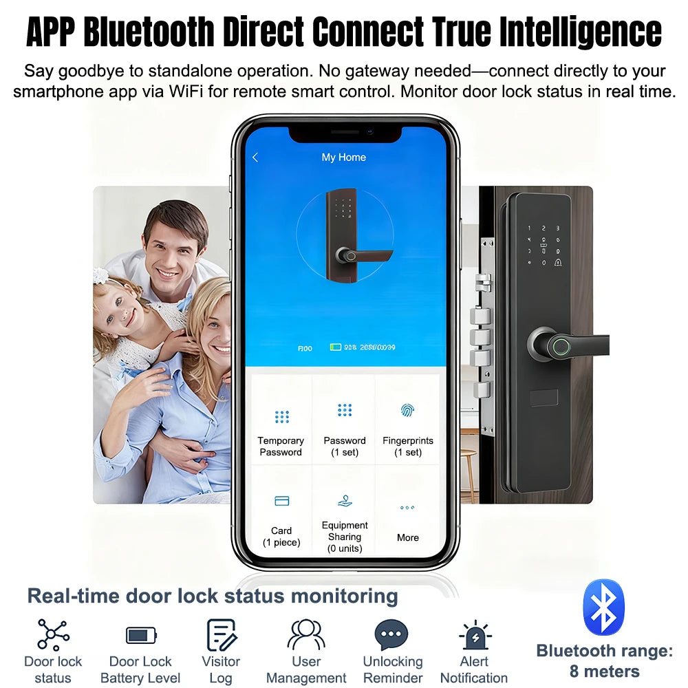 Smart Door Lock TTLock App Fingerprint Password