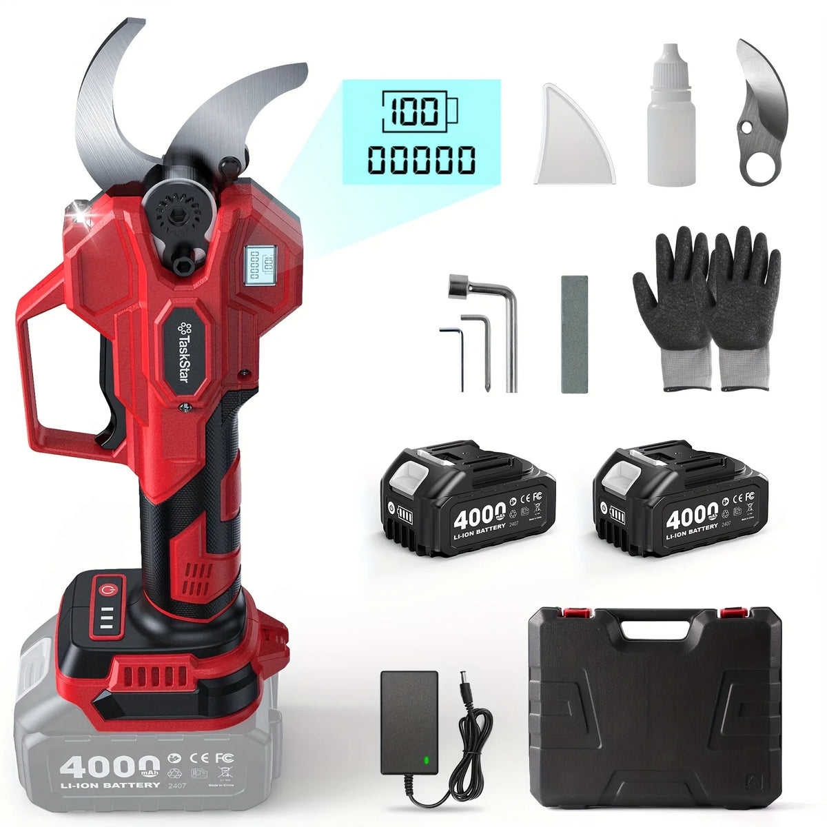 Taskstar Electric Scissors 600W Brushless Motor Cordless Pruning Shears