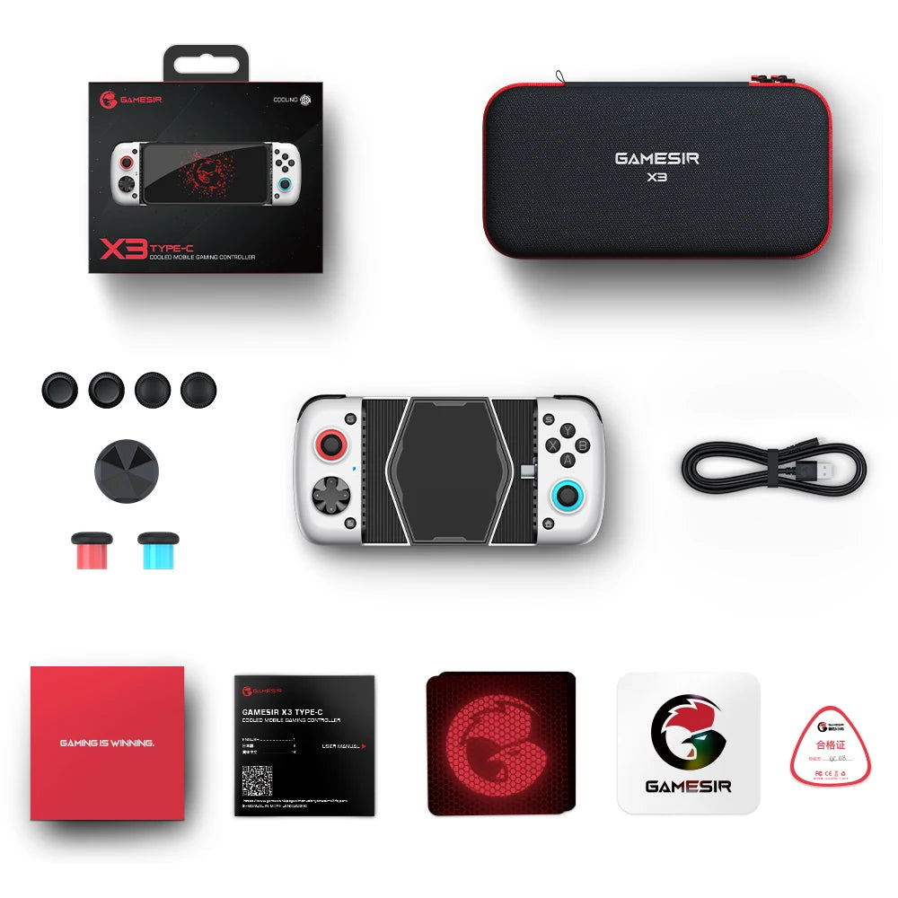 GameSir X3 Pro Gamepad Mobile Phone Controller with Cooling Fan for Cloud Gaming Xbox Game Pass, STADIA, xCloud, GeForce Now