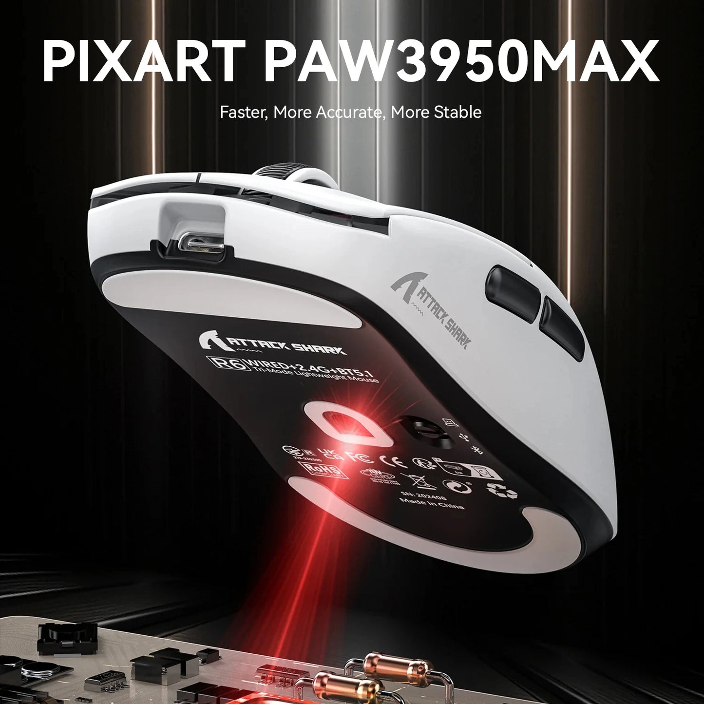 Attack Shark R6 Lightweight Wireless Gaming Mouse