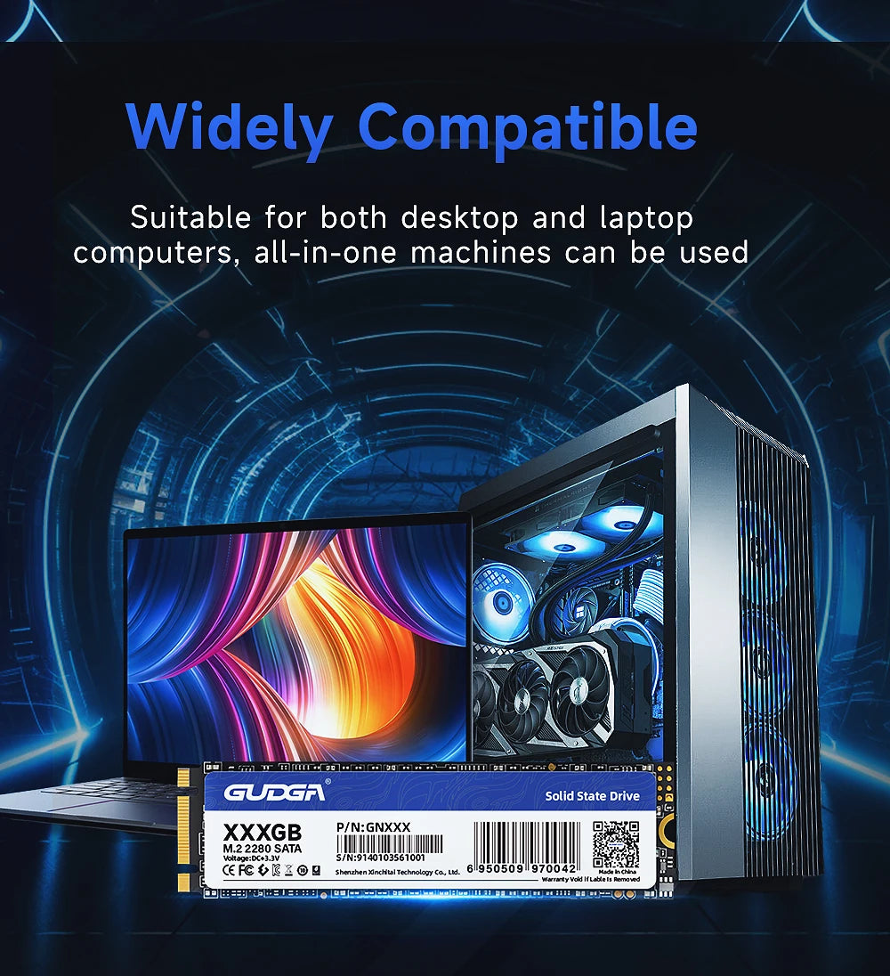 GUDGA M2 NGFF SSD SATA 128GB 256GB 512GB 1TB