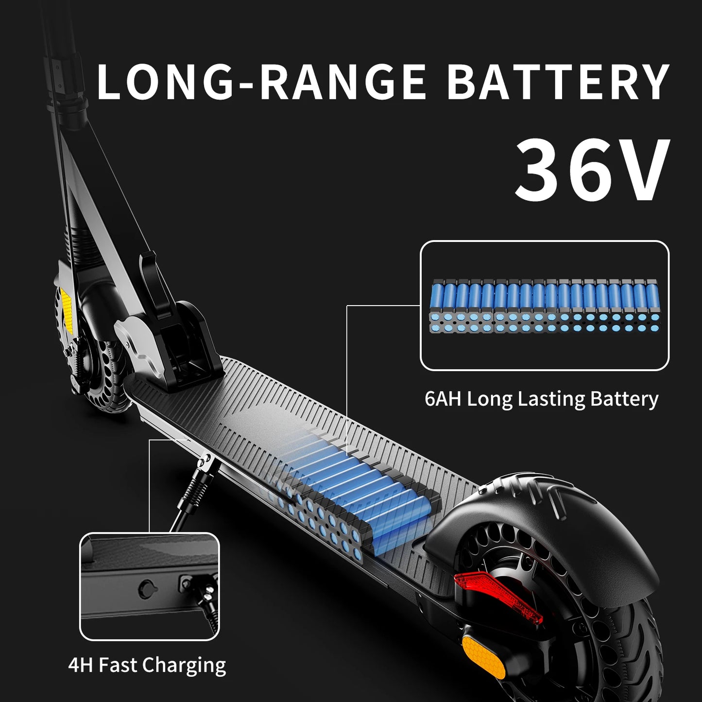 OBX Electric Scooter Adult 15.5MPH e scooter 8 inch